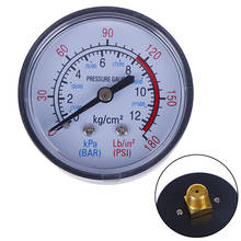 Escala dobro do manômetro do medidor de pressão de ar 13mm 0-1/4 psi 0-12 da barra da linha de 180 bsp para o diâmetro do ferro do compressor de ar aproximadamente 50mm 2024 - compre barato