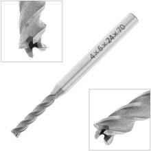 4mm 4 Flute HSS & Aluminum End Mill Cutter with Extra Long Straight Shank for CNC Mold Processing 2024 - buy cheap