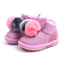 Winter Girls Snow Boots Princess Warm Plush Rabbits Baby Toddler Ankle Shoes Boys Sneakers Shoes For Kids Fur Children Boots 2024 - buy cheap