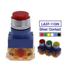 22mm Lay37 push button switch high round head 1NO 1NC momentary on off red green yellow power switches high quality lay7 Y090 2024 - buy cheap