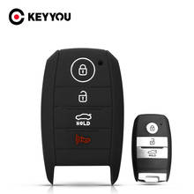 KEYYOU-funda de silicona para llave de coche, carcasa de 3 botones para Kia Sorento Optima Forte Koup Soul Niro K3 K3S KX3 K4 KX5 K5 Soul RIO Ceed Sportage 2024 - compra barato