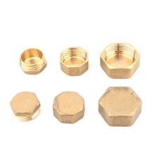 1pc Brass 1/2" 3/4" thread End Connector Copper Hex Head End Cap Plug Pipe Fitting Coupler Connector Adapter 2024 - buy cheap