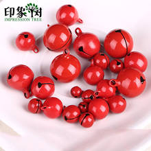 10Pcs 8/10/12/14/16/18/20mm Iron Jingle Bells Red Color Christmas Tree Ornaments Decorations for DIY Jewelry Accessories Making 2024 - buy cheap