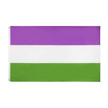 3x5 Ft 90x150cm LGBTQIA genderqueer gender queer pride Flag 2024 - buy cheap