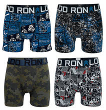 20 Pieces Boys Multipack Boxers Kids Super Football Star Print Trunks Teenage Underwear Student Cotton Pants Child Shorts 4-15Y 2024 - buy cheap