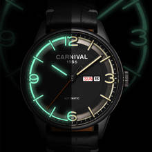 Carnival Brand Luxury Mechanical Watch For Men Automatic Wristwatch Sapphire Waterproof Luminous reloj hombre MIYOTA or NH36 New 2024 - buy cheap