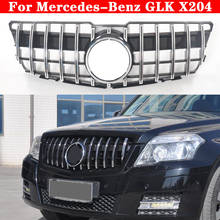 Rejilla central de estilo de coche, accesorio para mercedes-benz GLK X204 2008-2015, plástico ABS, plata, negro, parachoques delantero, rejilla central 2024 - compra barato