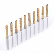 10PCS Single Flute CNC Router Bit Spiral End Mill 1/8 Inch Shank  Carbide Milling Cutter Spiral PVC PCB Cutter Wood Engraving 2024 - buy cheap