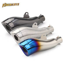 Universal 36-51mm Dolphin Shape Motorcycle Steel GP Exhaust Muffler Pipe For Honda Yamaha YZF R6 MT09 Cafe Racer Z750 2024 - buy cheap