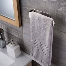 Soporte de toalla de acero inoxidable para baño, estante de almacenamiento montado en la pared, sin perforaciones, para cuarto de ducha, cocina, trapo de limpieza 2024 - compra barato