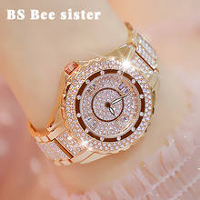 Rose Gold Rhinestone Women Watches 2021 Top Brand Luxury Diamond Ladies Watches with Big Dial Women's Golden Watch Reloj Mujer 2024 - buy cheap