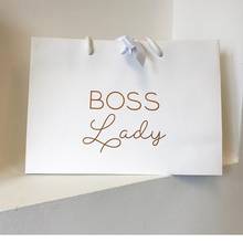 Personalised 'Boss Lady' Gift Bag Small, Medium and Large Will you be my maid of honor gift bag cutom name Birthday gift bag 2024 - buy cheap