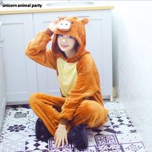 Kigurumi-Pijama de jabalí salvaje para hombre y mujer, ropa de dormir para halloween, Navidad, disfraces de Carnaval 2024 - compra barato