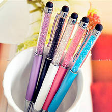 5 Pcs/lot Metallic Crystal Pen Office Stationery School Supplies Pen Handwriting Capacitance Diamond Pencil Touch Pen 2024 - buy cheap