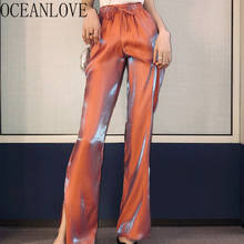 OCEANLOVE Glossy Fashion Pants Women Solid High Waist 2020 Spring Ropa Mujer Korean Ladies Fashion Vintage Pantalon Femme 16353 2024 - buy cheap