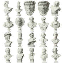 30 Types Mini resin Figurine Celebrities Home Decor Drawing Practice Plaster Statue Famous Sculpture Gypsum Bust Portraits 2024 - buy cheap