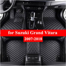 Car Floor Mats For Suzuki Grand Vitara 2007 2008-2016 2017 2018 Flash Mat Leather Custom Foot Pads Automobile Carpet Cover 2024 - buy cheap