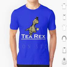 Camiseta de gran tamaño de tea-rex, 100% algodón, té, café, bebida caliente, Trex Rex, tiranosaurio, dinosaurio de La Antigua Edad, Popular, Top divertido, 100 2024 - compra barato