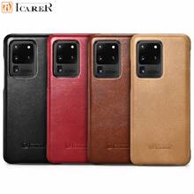 Funda de cuero 100% auténtico para Samsung Galaxy S20 Ultra S20 S10 Plus, funda magnética Vintage de cuero de vaca, cartera con tapa 2024 - compra barato