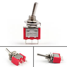 5 шт красный Мини MTS-102 3-контактный SPDT ON-ON 5A 120VAC миниатюрные тумблеры 2024 - купить недорого