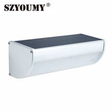 SZYOUMY Led Solar Light 32 48 60 Led 360° Radar Motion Sensor Aluminum Alloy Housing Waterproof Wall Light For Garden Deck 2024 - buy cheap