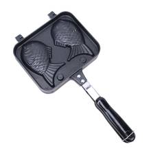 Taiyaki-sartén antiadherente japonesa para el hogar, utensilio para hornear con forma de pez, 2 moldes 2024 - compra barato