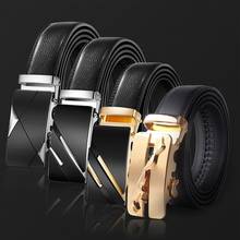 Cinto-Cinturón de cuero auténtico para hombre, hebilla automática, cinturones de diseñador de marca de lujo, nuevo 2024 - compra barato