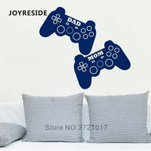 JOYRESIDE Double Gamer Wall Stickers Home Rooms Wall Decor Kids Playroom Wall Decals Vinyl Design Games Family Game Mural WM317 2024 - buy cheap