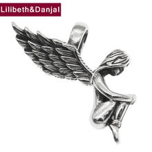 Guardian Angel Wings Necklace Pendant 925 Sterling Silver Fashion Vintage Jewelry For Women Men 2021 Designer Collier Femme P07 2024 - buy cheap