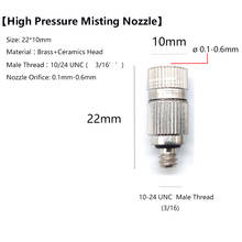 3/16 Male Thread Mist Nozzles High Pressure Anti Drip Fogging Sprinklers Garden Agriculture Cooling Humidify Fittings 50 pcs 2024 - buy cheap