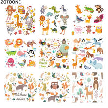ZOTOONE Cute Animals Set Iron on Transfer Patches for Clothing DIY Patch Heat Transfer for Kids Clothes Decoration Stickers D 2024 - buy cheap