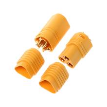 1 par mt60 3.5mm 3 pólo bala conector plug conjunto para rc esc para motor 2024 - compre barato