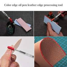 Dual-purpose 2 Brass Head Leather Edge Oil Gluing Dye Pen Paint Roller Tool Home DIY Leather Craft Tool 2024 - buy cheap