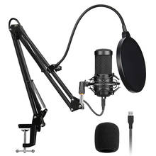 Arikasen Studio Condenser USB Computer Microphone Kit With Adjustable Scissor Arm Stand Shock Mount for YouTube Voice 2024 - buy cheap