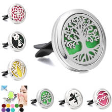 New Car Air Diffuser Locket Stainless Steel Vent Freshener Car Essential Oil Diffuser Perfume Aromatherapy Jewelry 2024 - buy cheap