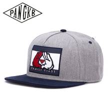 PANGKB Brand FIRST CAP grey heather navy one hip hop snapback hat for men women adult outdoor casual sun baseball cap 2024 - buy cheap