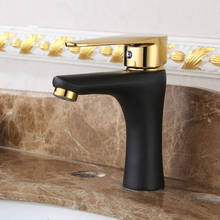 ZGRK Bathroom Faucets Copper Hot And Cold Water Wash Basin Mixer Tap Single Handle Crane Retro Gold Black Faucet Bathroom 2024 - buy cheap