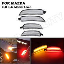 4Pcs Clear Lens Amber+Red LED Car Side Marker Light Signal Lamp For Mazda Miata Mx-5 ND 2016 2017 2018 2019 2020 Front+Rear 2024 - buy cheap