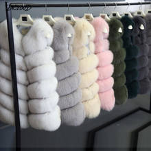 Otoño invierno abrigo de piel sintética de Mujeres de moda coreano elegante sin mangas chaleco largo mujer Slim Casual de lujo gruesa cálida chaqueta de piel 2024 - compra barato