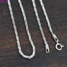 BOCAI S925 Sterling Silver Charm Necklace 2021 Fashion Woven-Chain Pure Argentum Neck Jewelry for Men and Women 2024 - buy cheap