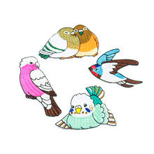 Fine 1pcs Lovely Bird Patches Sewing On Iron On Embroidered Applique Cute Fabric Patch Clothes Bags DIY Decoration Patches 2024 - buy cheap