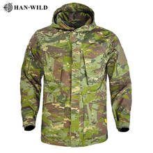 HAN WILD M65 Tactical Jacket Men US Army Waterproof Windbreaker Multi-Pocket Camo Military Outdoor Camping Hunting Clothing 2024 - купить недорого