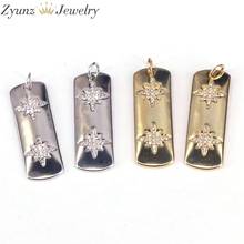 5PCS, Gold / Silver Color Crystal Starburst Pendants  CZ Micro Paved Charms Jewelry Findings Supplies 2024 - buy cheap