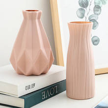 Пластиковая Цветочная ваза для украшения интерьера настольные вазы имитация керамической вазы цветочный горшок 2024 - купить недорого