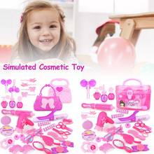 25-32pcs Girl Simulation Makeup Toy Set 3-7 Years Old Play House Pretend Game Princess Party Makeup Plastic Toy Portable Set 2024 - buy cheap