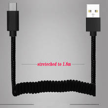 Cable Micro USB tipo C de 8 pines, Cable de resorte retráctil para iPhone X, 11, Samsung S20, S10, Cable de datos de carga rápida 2024 - compra barato