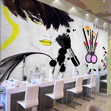 Papel de parede foto personalizada 3d, fundo de cimento na moda, pintura em papel de parede para decoração de cosméticos, mural de parede 2024 - compre barato