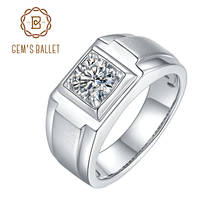 BALLET High Quality Engagement Rings 1.0Ct D Color Diamond 926 Sterling Silver Wedding Ring for men, Wedding bands, for wedding, for mens, gem's ballet, prong setting 2024 - buy cheap