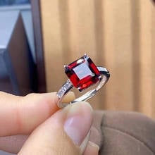Natural And Real Garnet Ring Wedding Engagement Rings for Women 925 sterling silver Ring 2024 - buy cheap