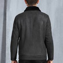 Italy Brand Business Mens High Quality Faux Suede Leather Jacket Office Fur Lining Winter Warm Coat Windbreaker Men Biker Jacket 2024 - buy cheap